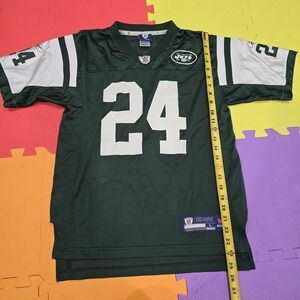 Vintage Darrelle Revis NY Jets Reebok NFL Jersey Youth Large (14-16) Green 24